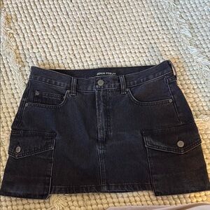 Denim Forum Black Mini Skirt